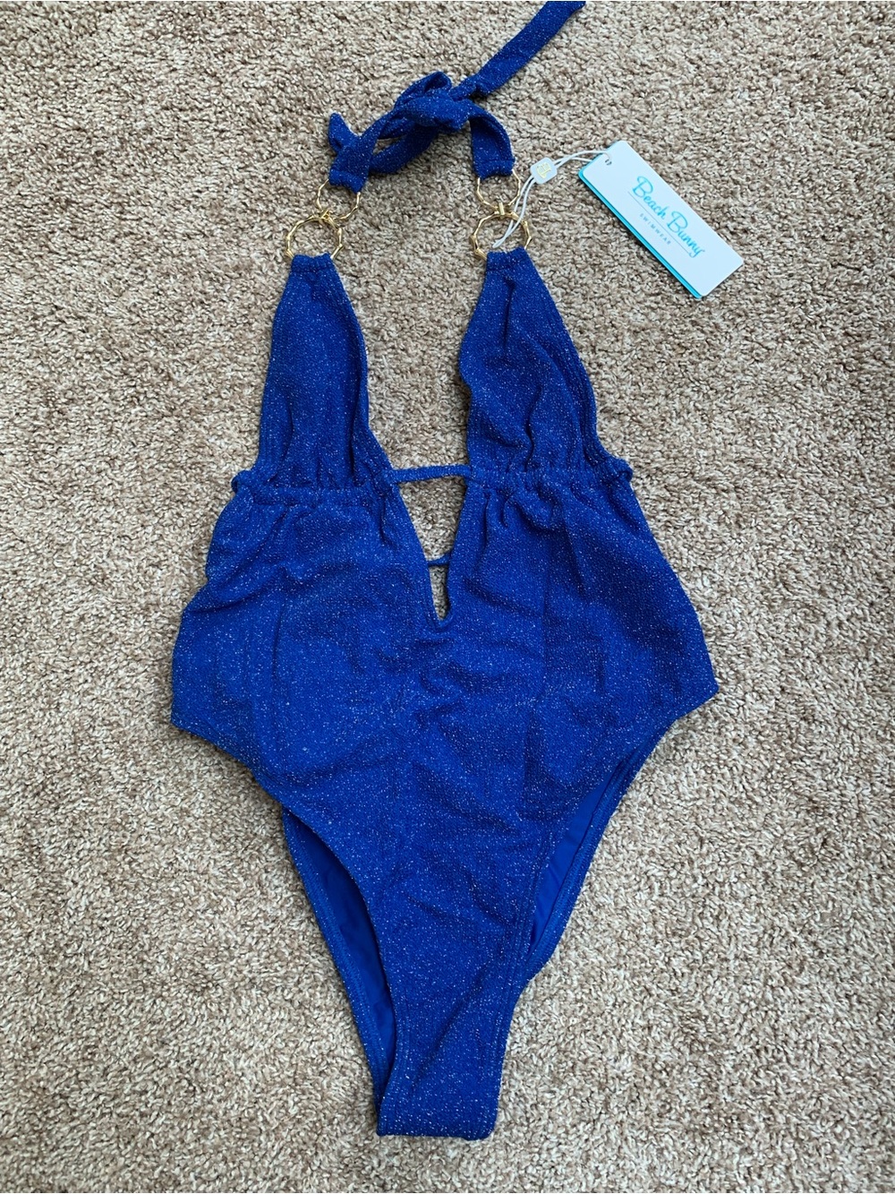 Beach Bunny Royal Blue Sparkle One-Piece - Viv